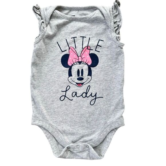 Baby Gap Disney Baby Minnie Mouse Short Flutter Sleeve Bodysuit. 6-12 Months. - Picture 2 of 7